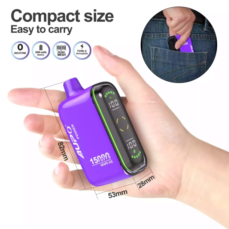 AUPO G19 15000 Puffs Factory Direct Sell Display Screen 2% Nicotine Disposable E Cigarettes Wholesale (6)