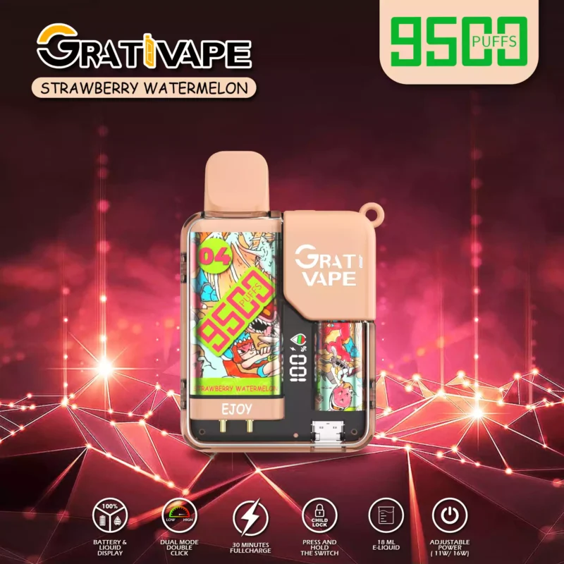 Grativape Ejoy 9500 Puffs Battery Rechargeable 650mah Latest Electronic Cigarette Wholesale Disposable Vape 10 Flavors Support OEM (14)