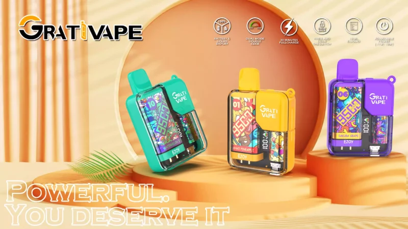 Grativape Ejoy 9500 Puffs Battery Rechargeable 650mah Latest Electronic Cigarette Wholesale Disposable Vape 10 Flavors Support OEM (15)