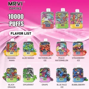 MRVI COMING 10000 PUFFS 19ml Mesh Coil 2% 3% 5% Low Nicotine Original Wholesale Disposable Vape Pen With Screen Display (1)