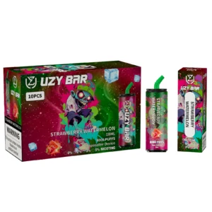 UZY Bar 8000 Puffs Disposable Vape Pen with 1100mAh Battery Type-C Rechargeable Mesh Coil and RGB Light Wholesale Nicotine 0% 2% 3% 5% (10)
