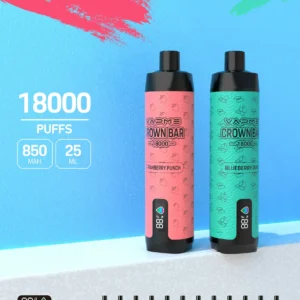 Vapme Crown Bar 18000 Puffs Rechargeable Battery Mesh Coil 2% 5% Low Nicotine Low Price Wholesale Disposable Vape (14)