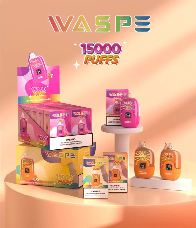 Waspe 15000 Puffs Digital Box Pen Available for Wholesale Disposable Vape from EU Warehouse 0% 2% 3% 5% Nicotine (3)