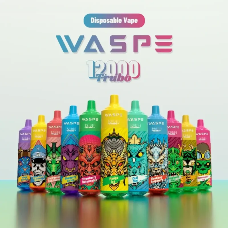Wholesale WASPE 12000 PUFFS Disposable Vape Pen with Mesh Coil and LED Light – Available in 0% to 5% Nicotine Options From Original Factory (2)