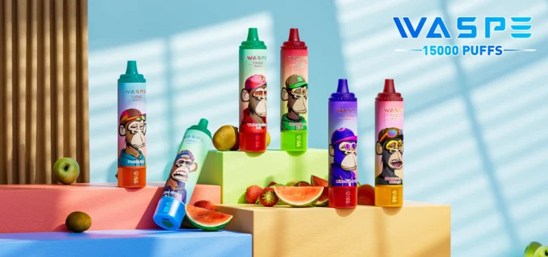 Wholesale Waspe 15000 Puffs Disposable Vape Pen with 22ml E-Liquid 850mAh Rechargeable Battery and LCD Display Available in 0% 2% 3% 5% Nicotine Levels (5) Popular Waspe Flavors for Casual Gatherings
