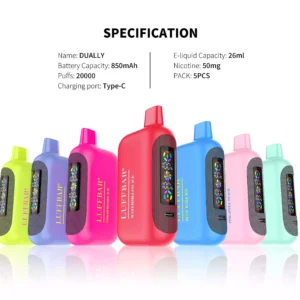 LuffBar Dually 20000 Puffs Wholesale Disposable Vape Rechargeable Buy Bulk 5% Nicotine 850 mAh 18 Flavors 2024 New (18)