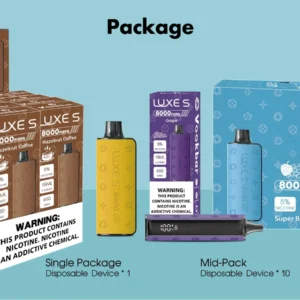 Vookbar Luxes 8000 Puffs Wholesale Disposable Vapes Rechargeable 5% Nicotine Buy Bulk Wholesale Very Cheap (12)