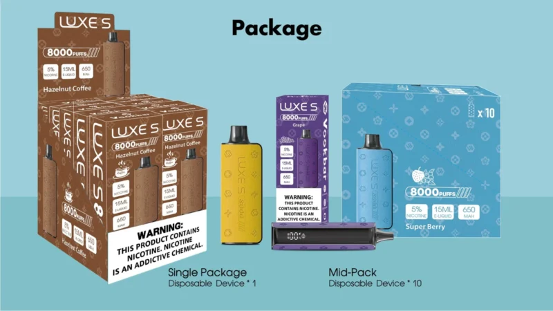 Vookbar Luxes 8000 Puffs Wholesale Disposable Vapes Rechargeable 5% Nicotine Buy Bulk Wholesale Very Cheap (12)