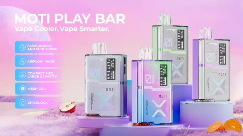 MOTI PLAY BAR 7500 Puffs Rechargeable 700mAh Type-C Crystal Digital Screen Disposable Vape Pen Wholesale 5% Low Nicotine 18ML Bulk Buy (3)