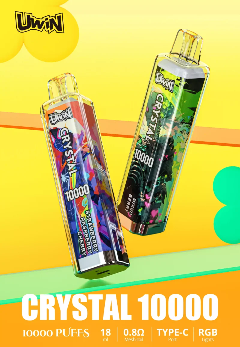 Uwin Crystal 10000 Puffs Rechargeable 650mAh Wholesale Disposable Vape RGB Lights Nicotine 0% 2% 3% 5% 15 Flavors Factory Bulk Buy (13)