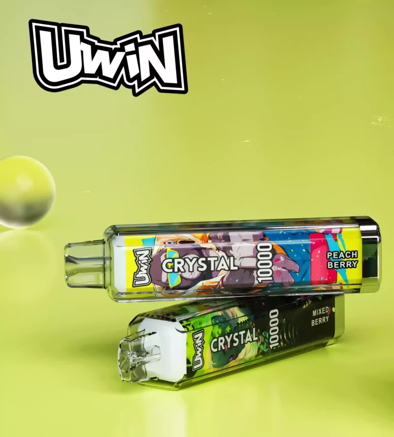 Uwin Crystal 10000 Puffs Rechargeable 650mAh Wholesale Disposable Vape RGB Lights Nicotine 0% 2% 3% 5% 15 Flavors Factory Bulk Buy (5)
