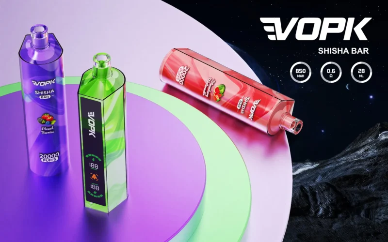 VOPK Shisha BAR 20000 Puffs Rechargeable Disposable Vape Pen Wholesale 0% 2% 3% 5% Low Nicotine LED Screen Original Shipping Bulk Buy Best Price (4)