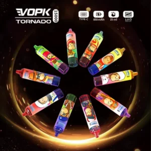 VOPK TORNADO 15000 Puffs Bulk Buy Rechargeable 0% 2% 3% 5% Low Nicotine Disposable Vape Wholesale Adjustable air LED Display 2025 Hot (1)